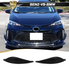 Universal Wrc Style Canards Front Bumper Lip Splitter Spats Pu 2pc Set