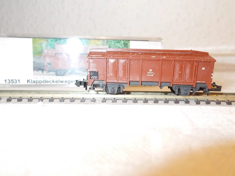 Minitrix 13531 Klappdeckelwagen, Kmm 36, 350 011, leicht gealtert, in OVP, gute