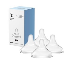 Silicone Bottle Nipple Anti Colic Baby Nipples Natural Feel M 4 Counts