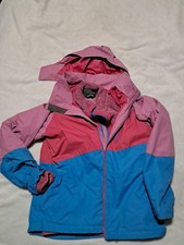 L. L. Bean Girls XL 18 Winter 3 In 1 Jacket Pink Teal Removable Liner  Hood