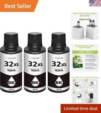 High Yield 165ml 32XL Black Ink Set Compatible with Smart Tank Series - 3-Pack