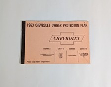 Vintage Original 1963 Chevrolet Owner Protection Plan Booklet General Motors GM
