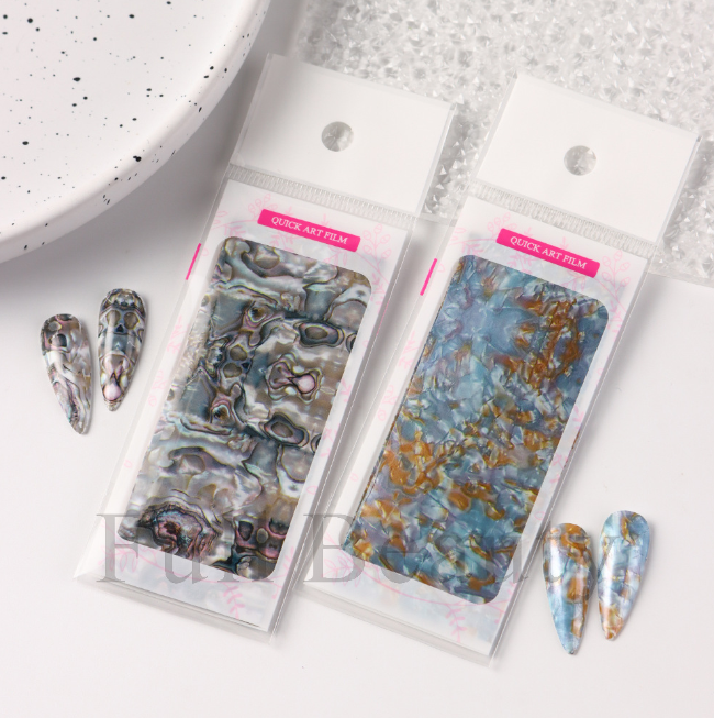 Conduction Gradient Gradient Marble Abalone Shell Starry Sky Laser Nail Foil Transfer ...