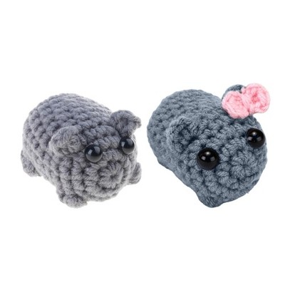 Plush Keychain Toy, Handmade Crochet Toy with Emotionally Expression