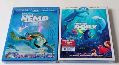 Disney Pixar Finding Nemo and Finding Dory Blu-ray DVD New Sealed
