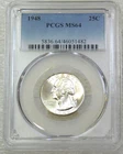1948 Washington Silver Quarter PCGS MS64 Frosty White PQ in New Holder #Y332A