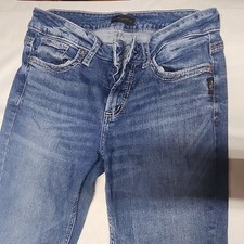 Silver Jeans Co. Women  s Blue Medium Wash Mid Rise Bootcut Stretch 5-Pocket