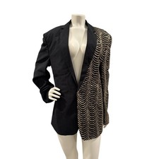 Men Glitter Sequin Suit Formal Blazer Wedding Party Prom Jacket Regular Fit Sz M