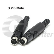 Image of Mini DIN Connectors Plug Sockets Male Female 2 3 4 5 6 7 8 Pin Panel Mount