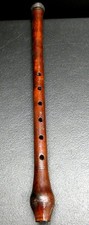 Vintage Wooden Flute 6 Hole  16 3/4"