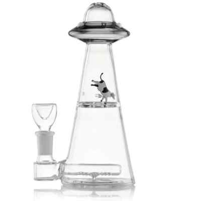 UFO VORTEX BONG 7'' H 19cm   FARBE: SCHWARZ TRANSPARENT STÄRKE: 3mm   BY HEMPER