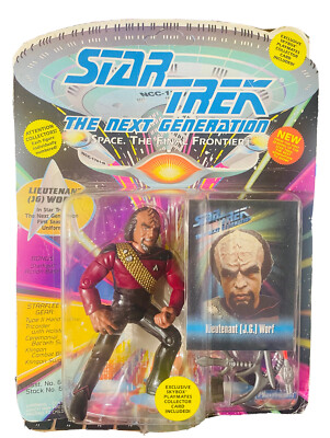 Vtg Star Trek Space The Final Frontier Lt JG Worf 1st Season Uniform Unpunched