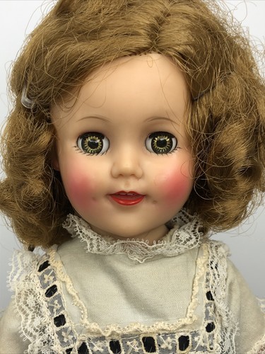 14" Vintage Ideal Shirley Temple Puppe Vinyl 1960er mit Etikett blau elegante Schuhe CO - Bild 3 von 12