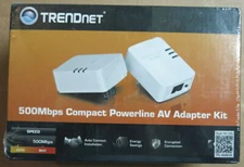 TRENDnet 500Mbps Compact Powerline AV Adapter Kit TPL-406E2K/A - NEW SEALED 