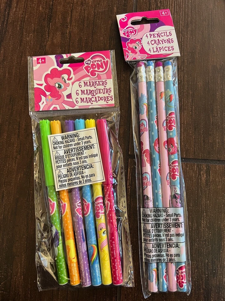 Lote de 4 lápices y 6 marcadores My Little Pony (5 juegos) favoritos de fiesta Foto 2 de 3