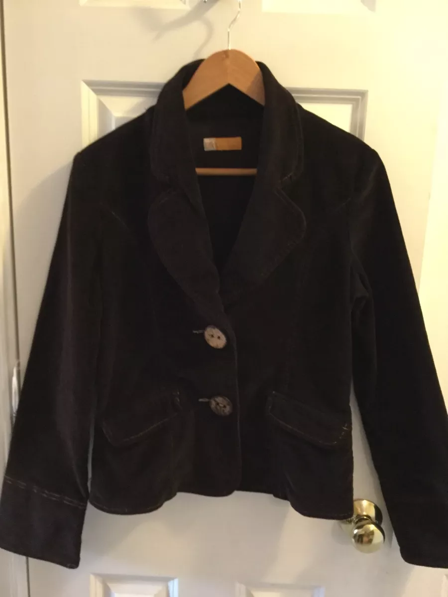 Tulle Anthropologie Womens Brown Corduroy Blazer Jacket Fall