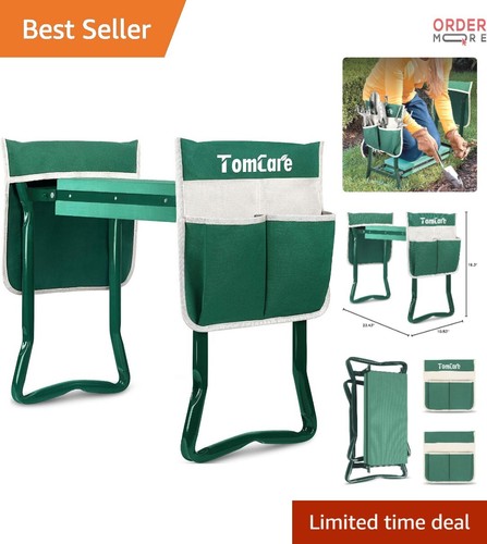 Garden Kneeler Seat Widen Soft Kneeling Pad Garden Stools Bench with Tool Pou...