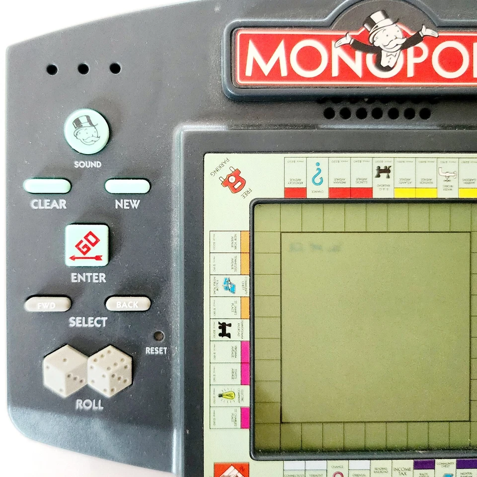 1997 Monopoly Handheld Electronic Video Game Hasbro Vintage Tested Works C11-13 - Image 3 of 4