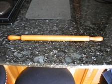 Vintage COUNTRY FARM SOLID WOOD KITCHEN Thin ROLLING PIN