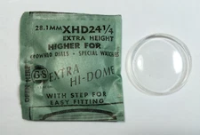 XHD 24 1/4 EXTRA HIGH DOME ROUND PLASTIC WATCH CRYSTAL 28.1mm