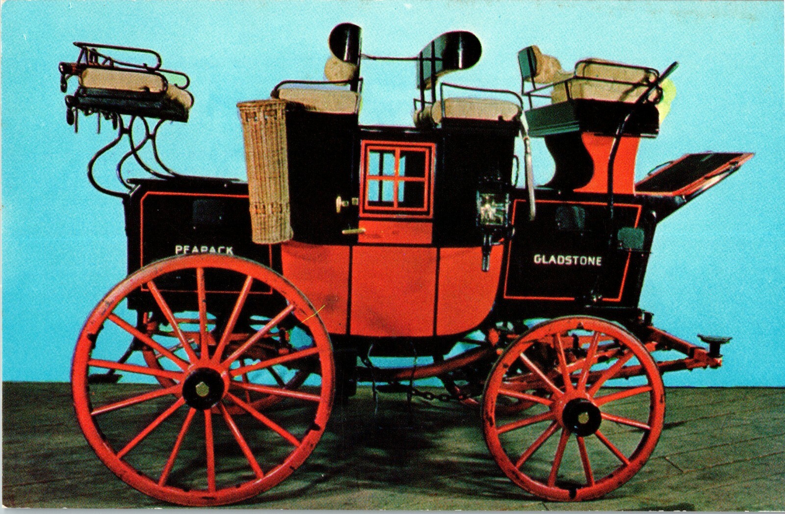 Vintage 1960s Pony Road Coach Shelburne Museum PFaPack Gladstone Postcard VT thumbnail 2