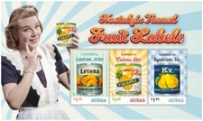 Nostalgic Tinned Fruit Labels Minisheet (3 stamps)