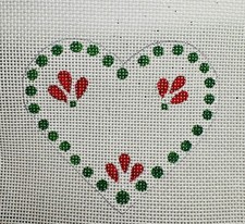 Handpainted Needlepoint Sugar Cookie Christmas Ornament 18ct