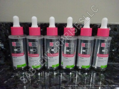 6 Global Beauty Care MULTI-VITAMIN SERUM Vitamins B, C, E & Niacinamide 1.7 oz.
