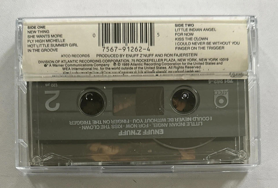 Enuff Z'nuff Znuff Self Titled Rock/Metal Album Cassette Tape Ex / Mint - Image 3 of 4