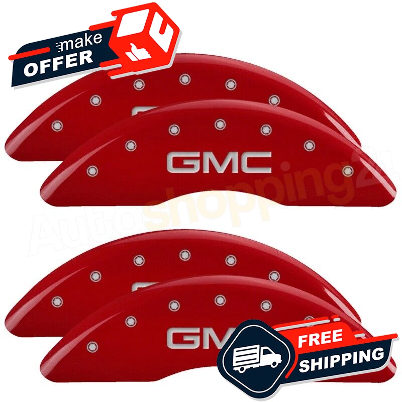 Cubiertas de pinza MGP 34003SGMCRD rojo brillante para GMC Sierra 3500 HD 11-19 Foto 2 de 3