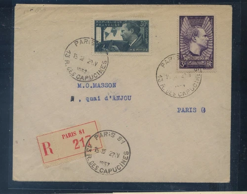 France  325-26  first day  cancel cover