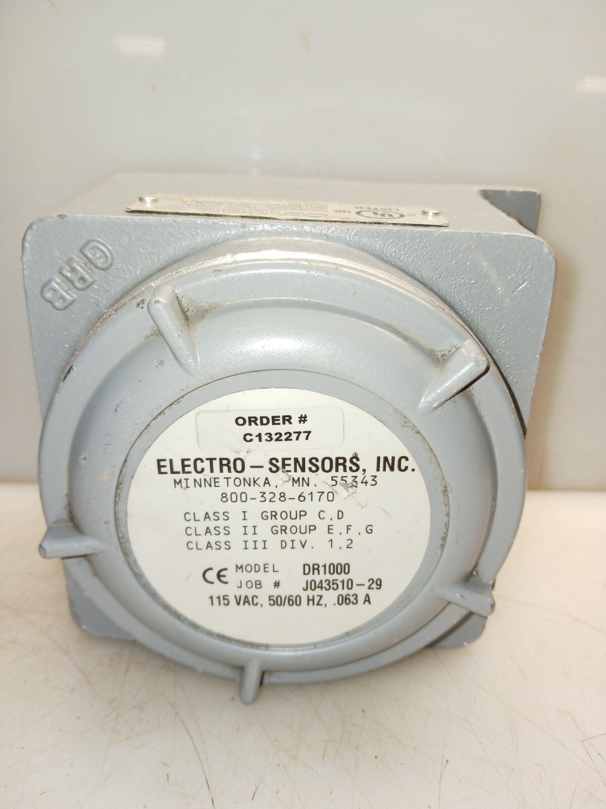 NEW ELECTROSENSORS DR1000 SPEED SWITCH SENSOR 115 VAC EXPLOSION PROOF