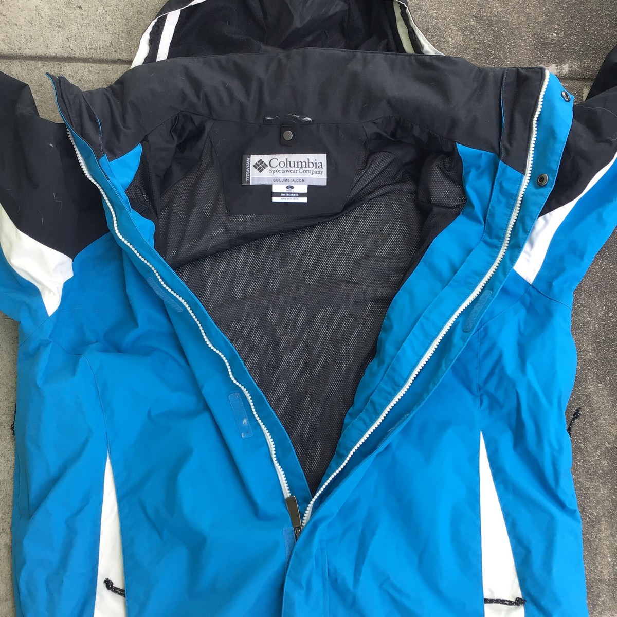 Columbia Titanium Omni Tech Shell Jacket Men Large Winter