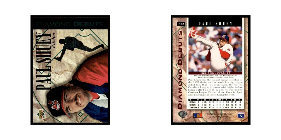 1994 Upper Deck Paul Shuey Indians #522 - Image 3 of 3