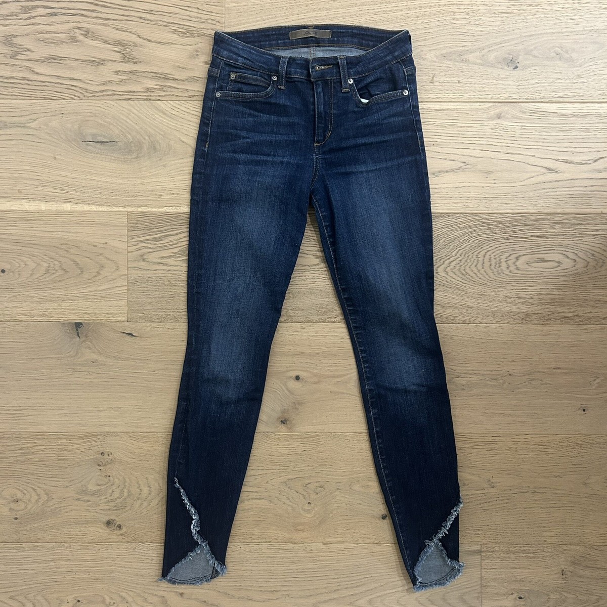 Joes Jeans Flawless The Icon Mid Rise Ankle Skinny Jeans Raw Hem