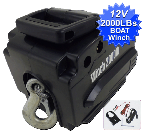 12V Electric Boat Trailer Winch + Remote 2000LB 900KG Marine H-Duty FREE POST - Picture 2 of 9
