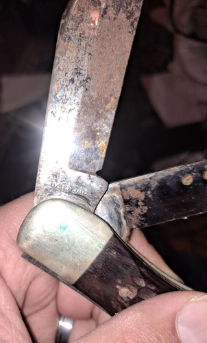 CUSTODIA VINTAGE XX 6265 SAB 2 LAME COLTELLO DA CACCIA PIEGHEVOLE - Foto 7 di 10