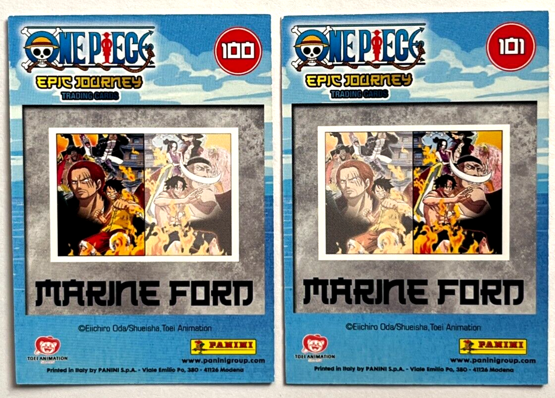 2022 ONE PIECE Epic Journey Panini Card #100-101 LUFFY ACE NICO