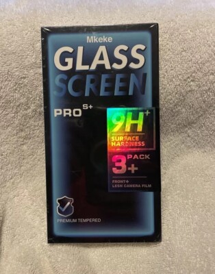 MKEKE PRO S+ GLASS SCREEN PROTECTOR FOR iPHONE 13 PRO 6.7'' 3 PK. FACTORY SEALED
