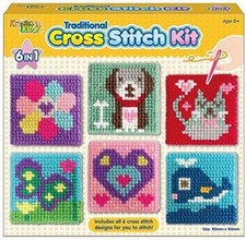 Kreative Kids Set Of 6 Cross Stitch Boards For Children Tapestry Sewing Craft