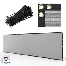 4/5/6/8 ft Privacy Fence Screen Garden Yard Windscreen Mesh Shade Cover Gray