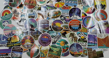 100 Waterproof TRAVEL THEMED Stickers NO Duplicates 2 to 3 inches each