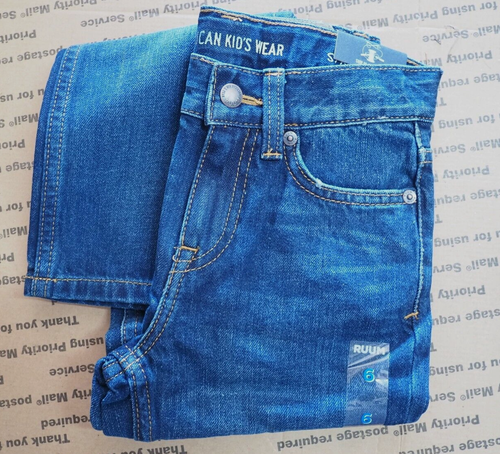 Ruum American Kids Wear JEANS SIZE 6  19" INSEAM STRIGHT NEW BX209 - Picture 1 of 5