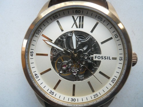 brown leather band \u0026 Analog watch 