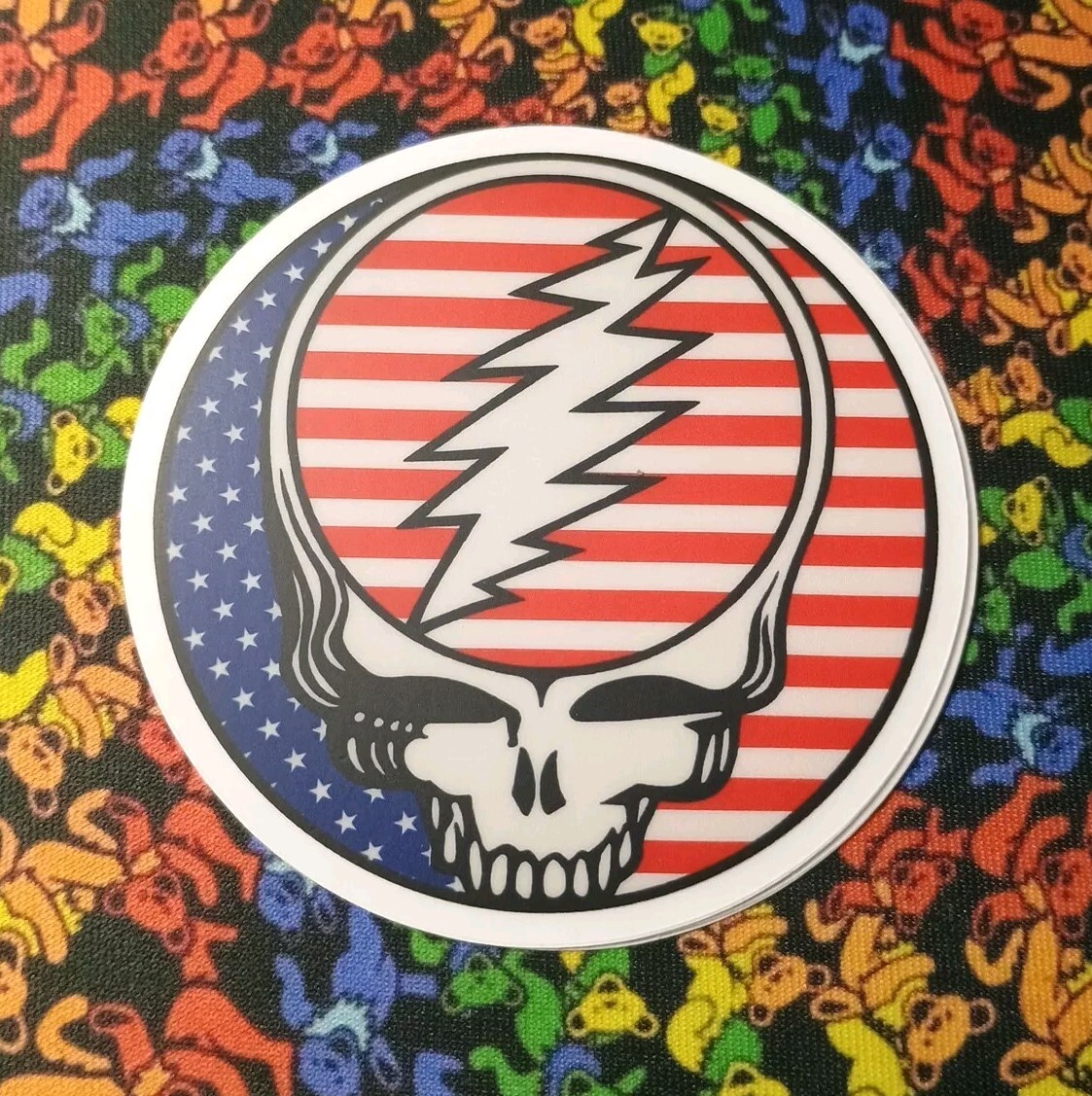 Grateful Dead Steal Your Face 3 Inch Vinyl Sticker Outdoor Durable