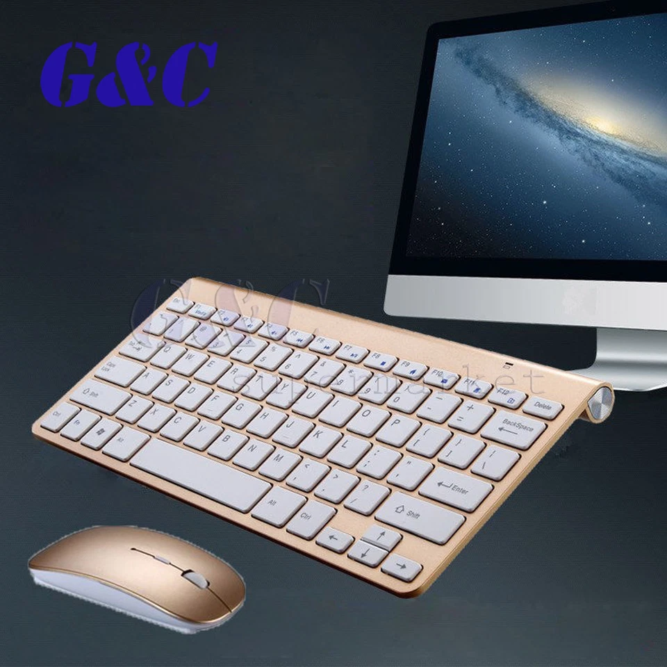 Slim 2.4GHz Cordless Wireless Keyboard and Mouse Set For PC MAC Laptop Tablet - Image 2 of 4