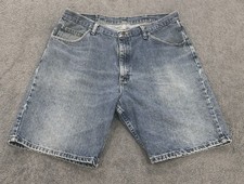 Vintage Wrangler Premium Quality Men  s Size 38 Blue Denim Shorts Relaxed Fit S4