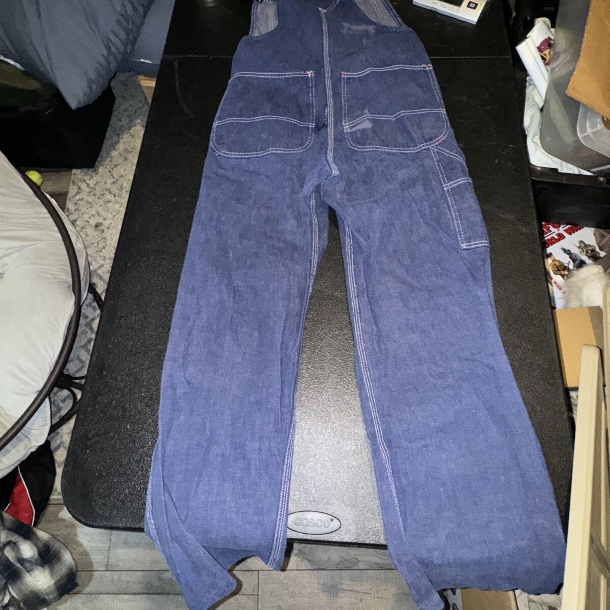 1950's Vintage Union Made Denim Bib Overalls 30x30 Some Wear 1950's Vintage Union Made Denim Bib Overalls 30x30 Some Wear