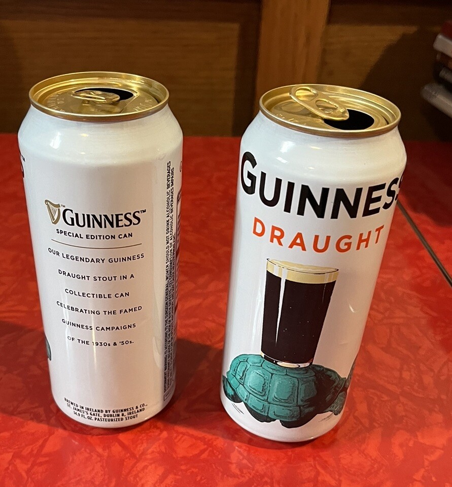 GUINNESS DRAUGHT STOUT TORTISE turtle SPECIAL EDITION WHITE BEER