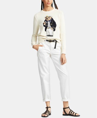 Relaxed Cotton Chino Pants White 